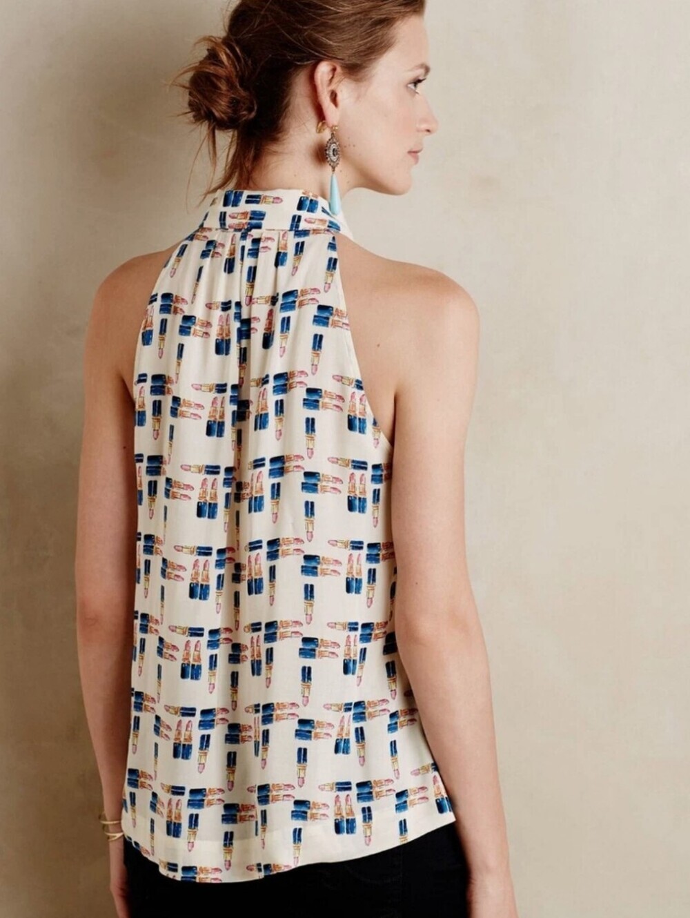 Anthropologie Maeve Lipstick Button Up Top 6 - Picture 2 of 8